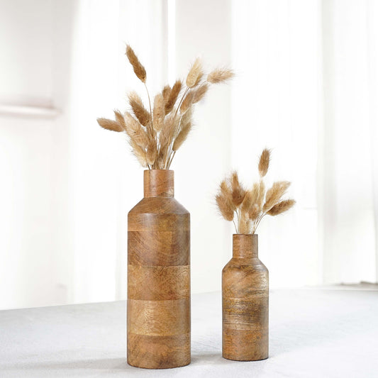 Bottle shape flower vase, Set of 2 