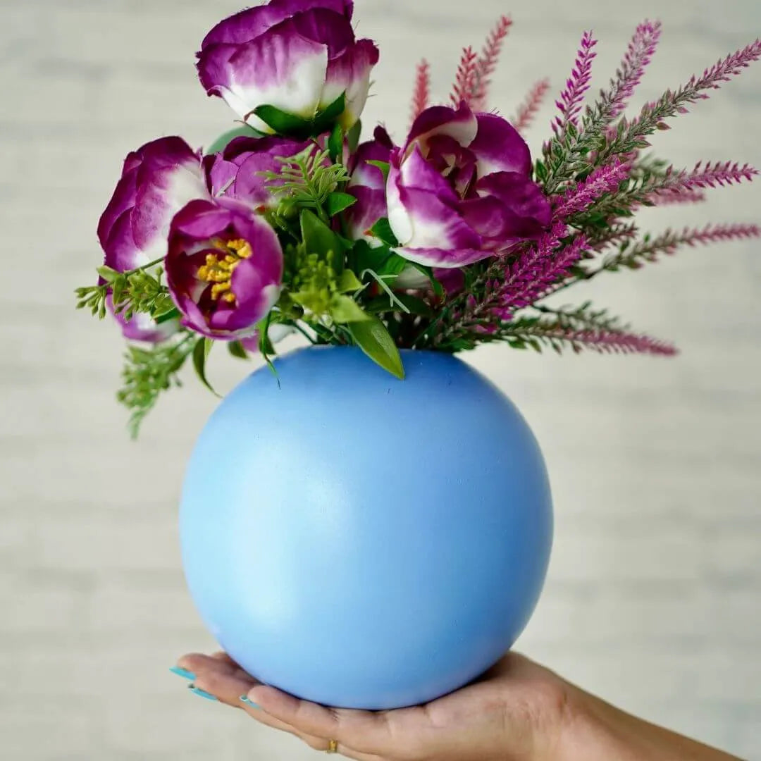 Ball Flower vase blue Large 