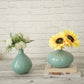 Mist green flower vase set of 2 