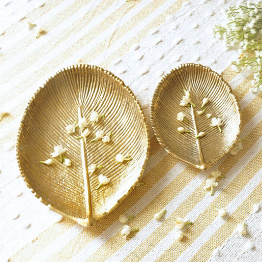 Leaf Shaped Platter, Gold 