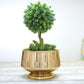 Pedestal Fluted Planter, Gold