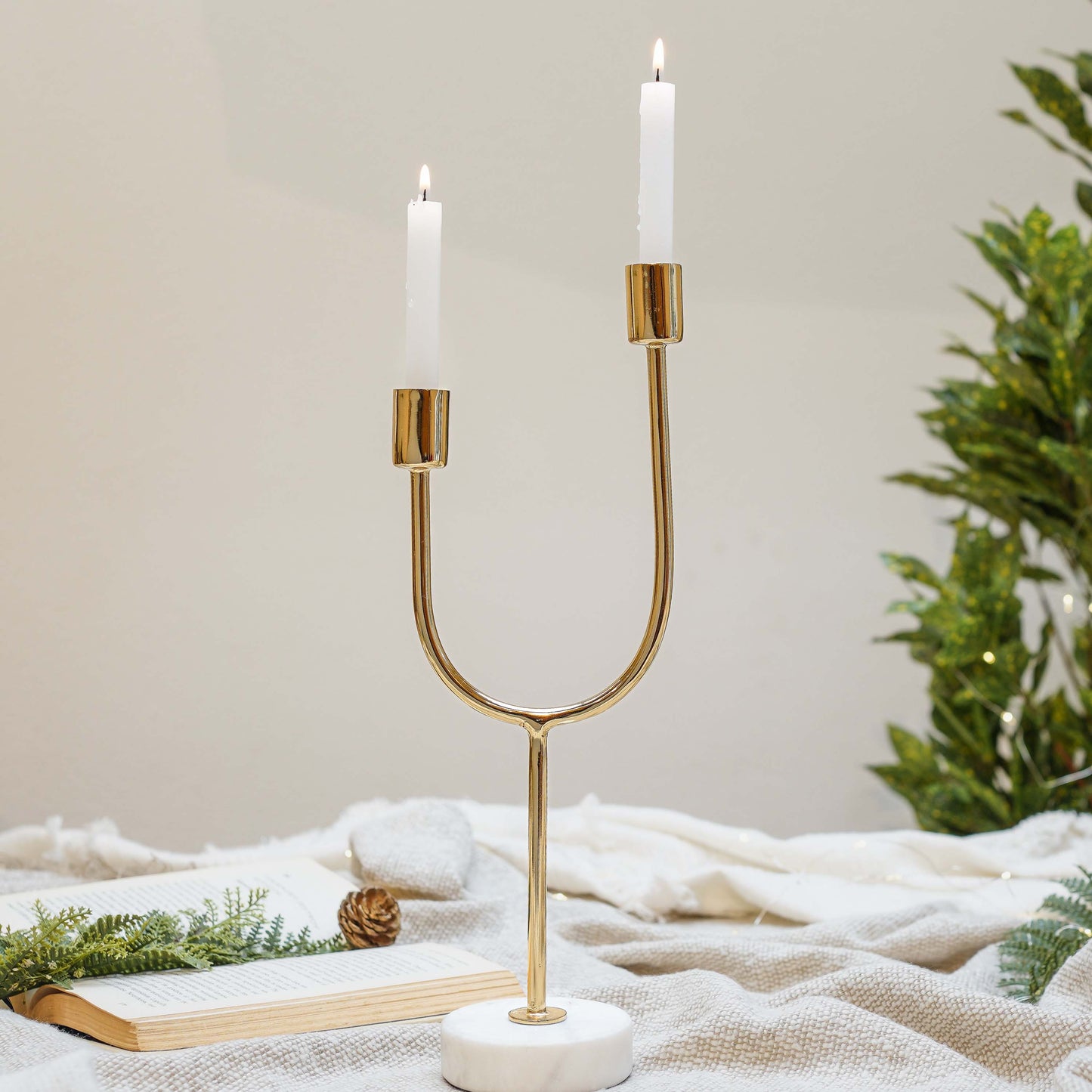 Dual Arc Tapper Candle Holder