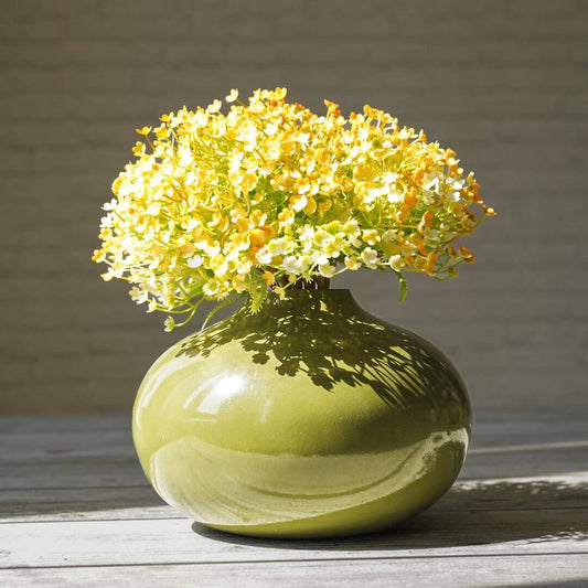 Olive green flower vase 