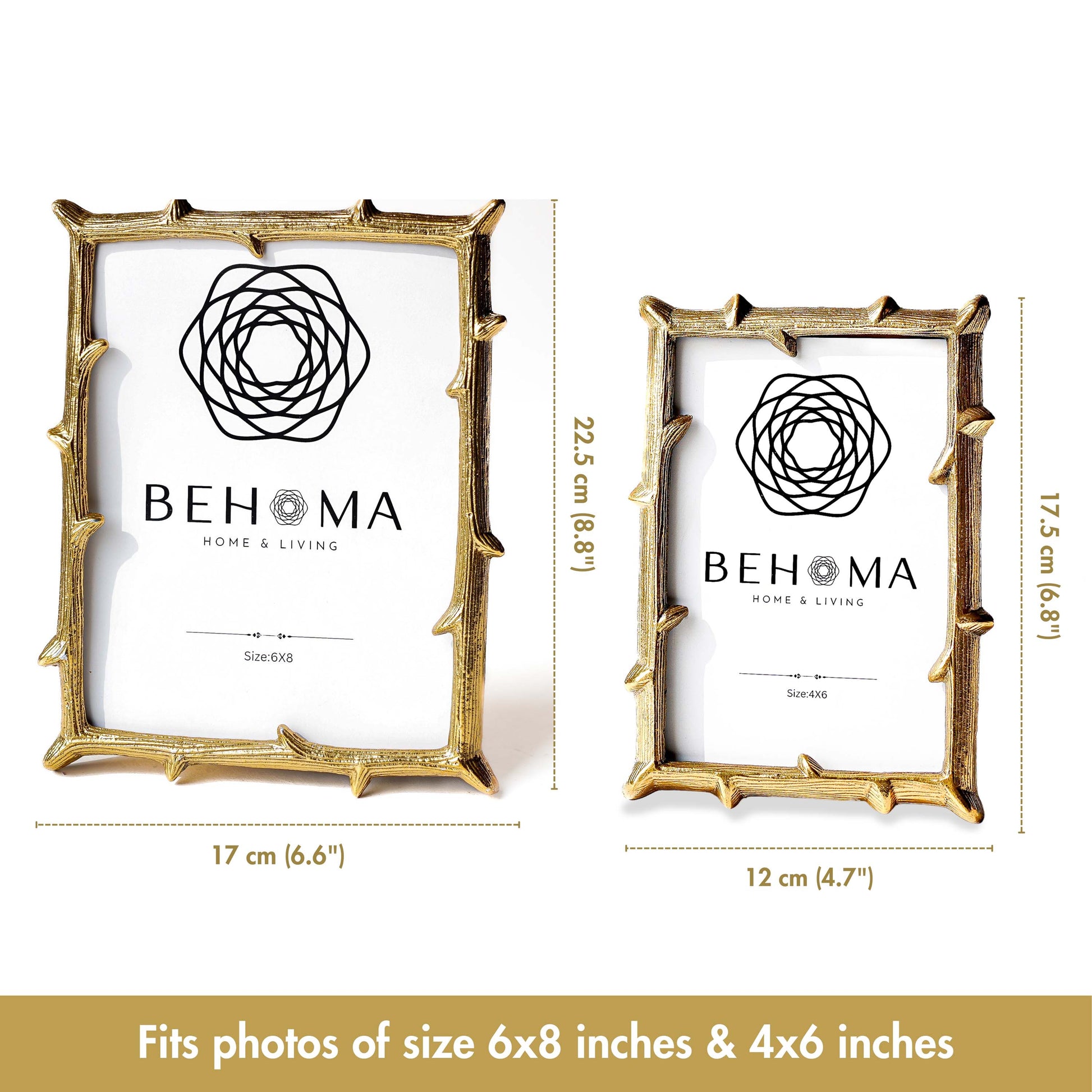 Behoma metal twig frame, Set of 2 