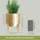 Golden Metal  Fluted Planter- 8"