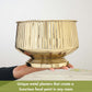 Pedestal Fluted Planter, Gold