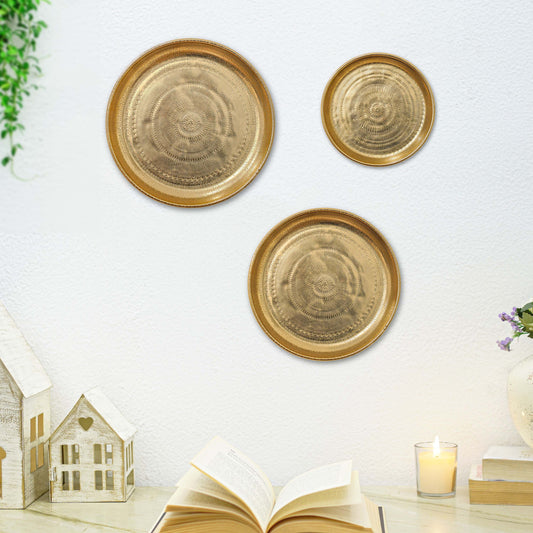 Embossed Texture Wall Plates, Set of 3