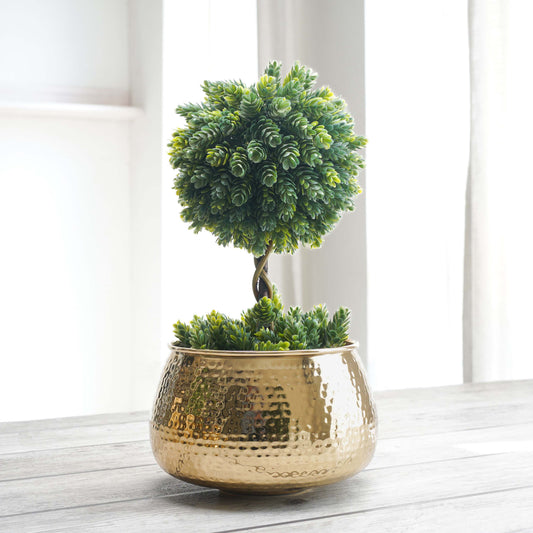 Classic Planter, Hammered, Gold