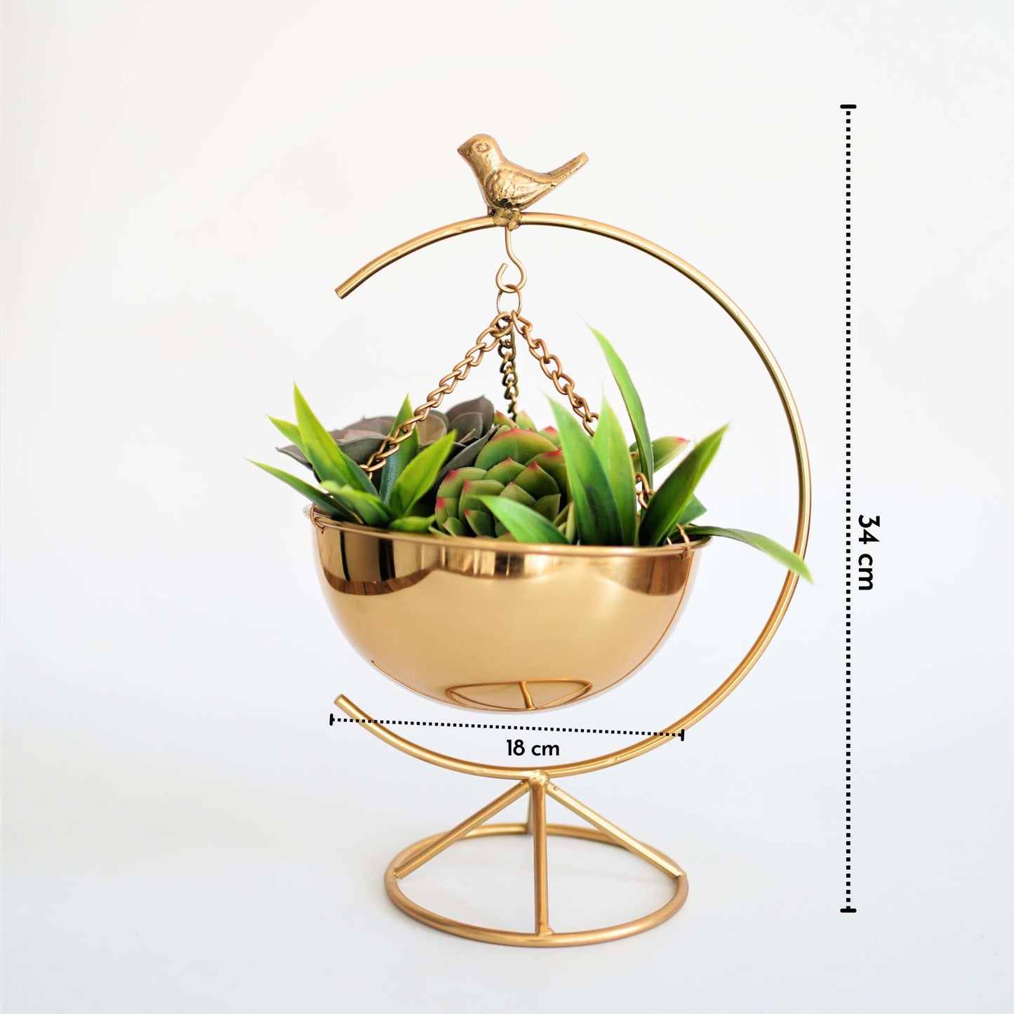 Metal Gold Bird plant stand 