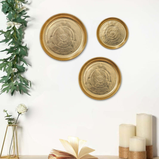 Embossed Texture Wall Plates, Set of 3