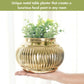 Matki Style Metal Planter, Gold 