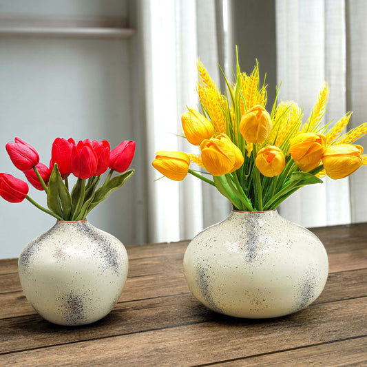 Metal Bud flower vase - Set of 2