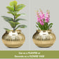 Matki Style Metal Planter, Gold 