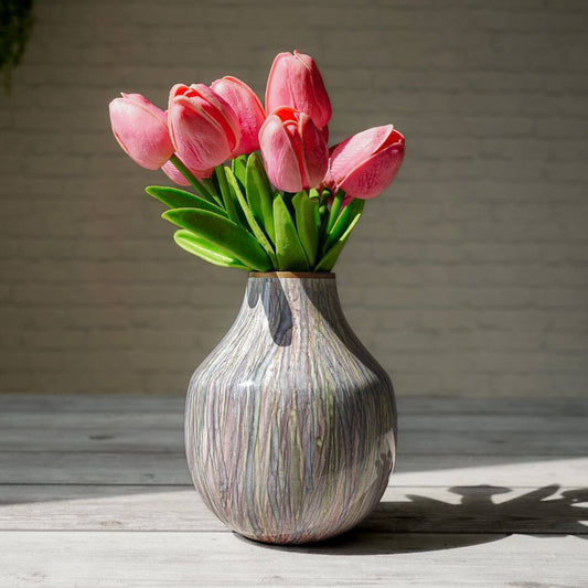 multi color flower vase small 