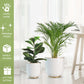 Floor Planters, White, Set of 2