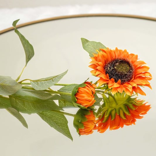 Orange Sunflower Stick (Faux Flower)