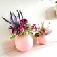 Pink Metal Ball Flower Vase set of 2 