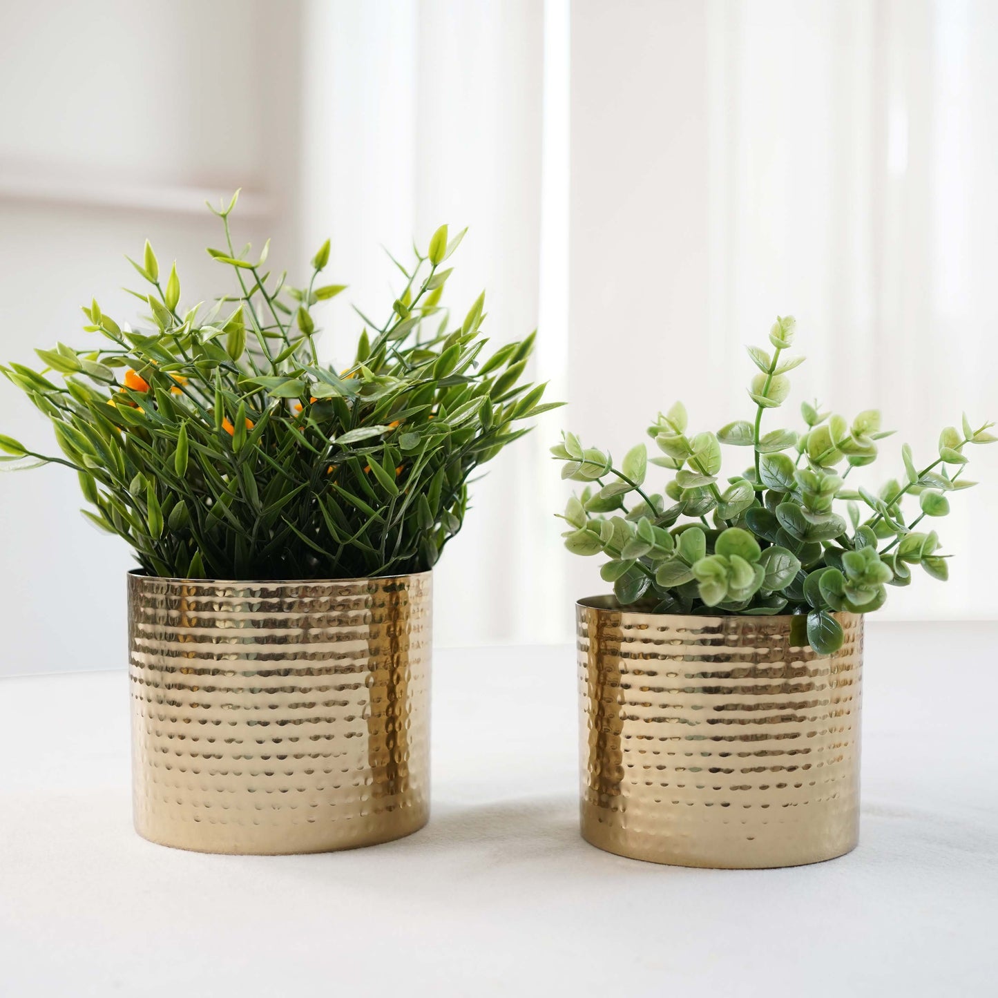 Mini Hammered Planter Set of 2