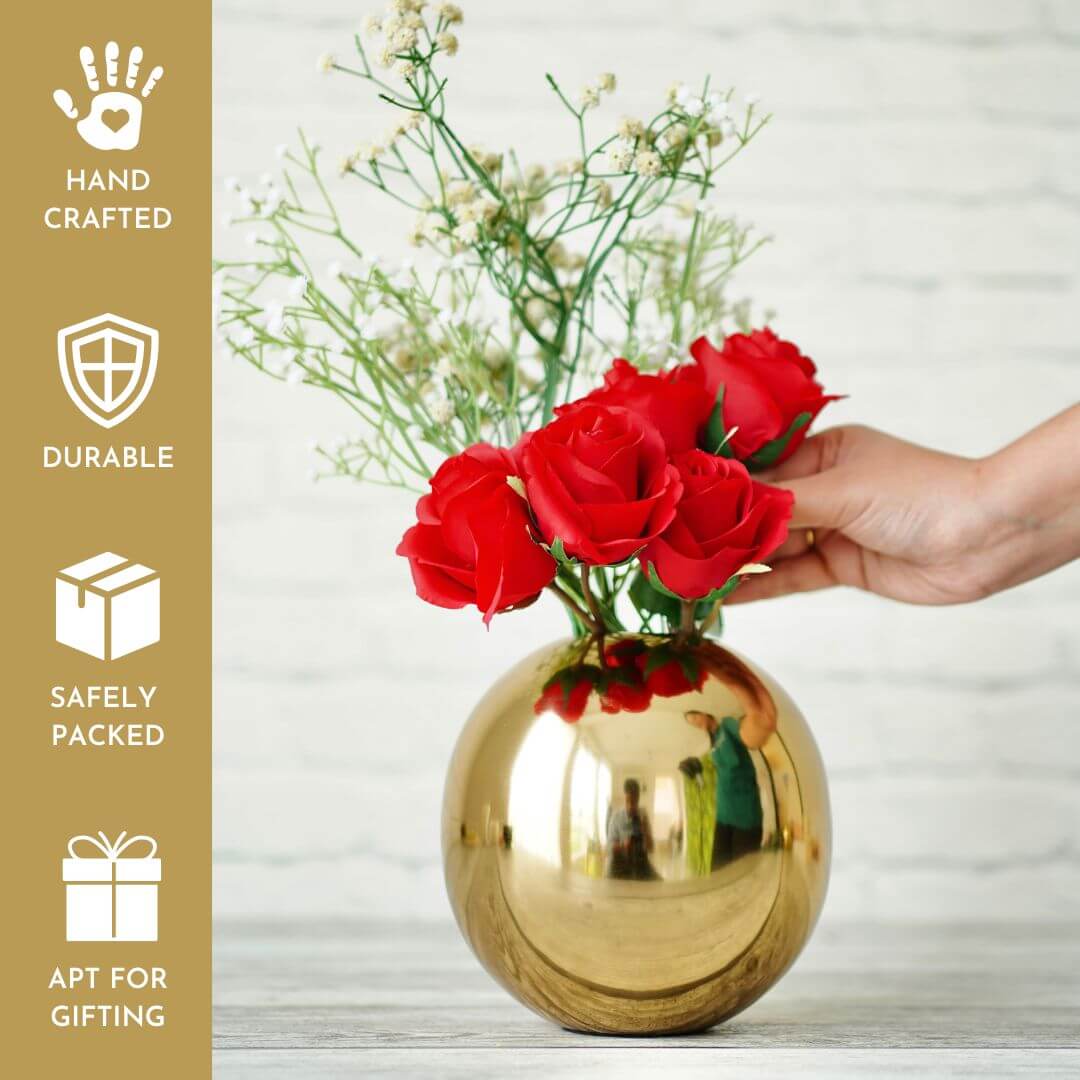 Ball Flower vase Gold 