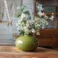 Olive green flower vase large 