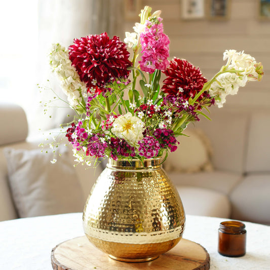 Matki Style Metal Flower Vase