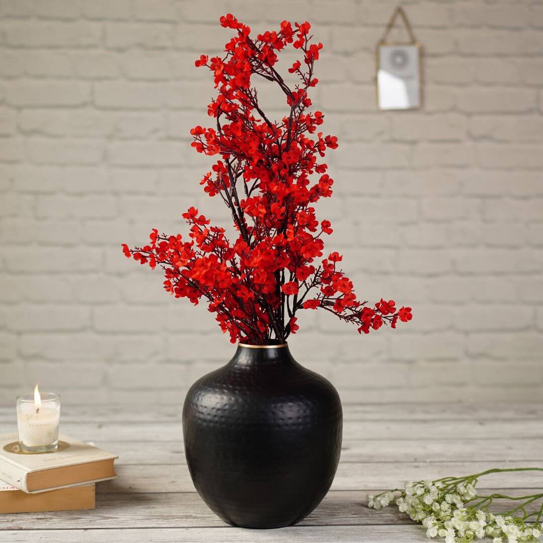 Metal Flower vase - Black 