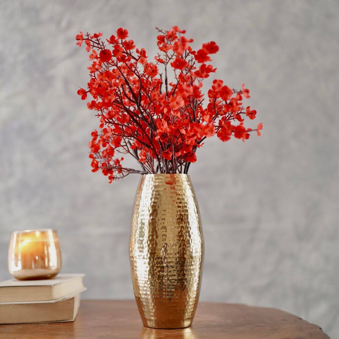 Metal Small hammered Flower vase