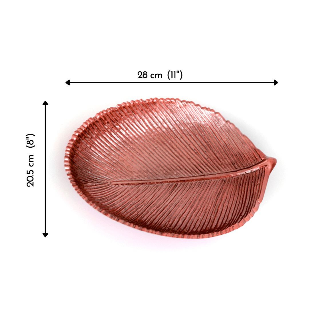 Leaf shaped platter, Copper 