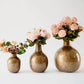 Flower vase with flowers - Set of 3 