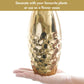 Behoma Metal Modern Hammered Flower Vase, Gold, 8.1'' - Behoma