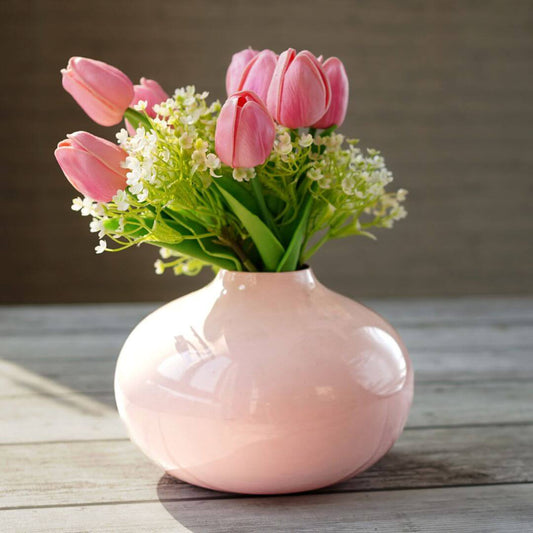 Behoma Pink Metal Bud Flower Vase, 5.1'' - Behoma