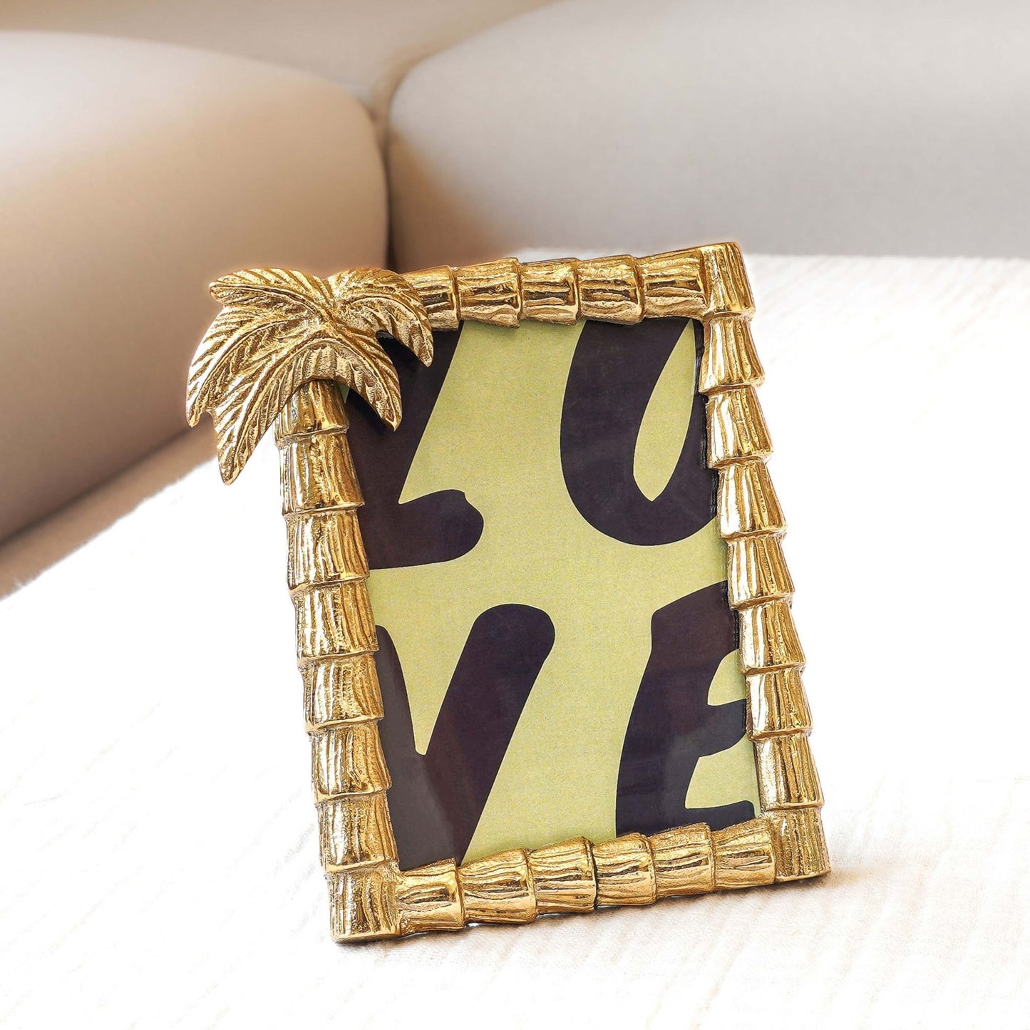 BEHOMA Tropical Gold Palm Tree Frame, 4x6 Inch - Behoma