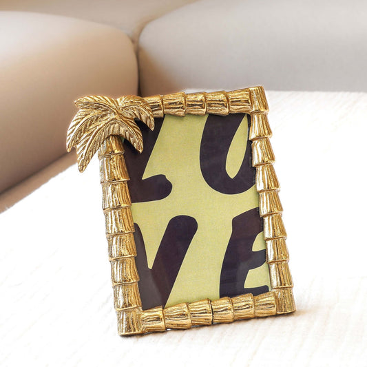 BEHOMA Tropical Gold Palm Tree Frame, 4x6 Inch - Behoma