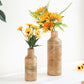 Bottle Style Flower Vase, Natural Finish, Set - 9'' & 5.9'' - Behoma