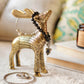 Christmas Reindeer showpiece, Gold, Metal - Behoma