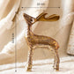 Christmas Reindeer showpiece, Gold, Metal - Set of 2 - Behoma