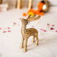 Christmas Reindeer showpiece, Gold, Metal - Set of 2 - Behoma