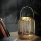 Classic Wire Metal Lantern, Gold - 10''X 6.2'' - Behoma