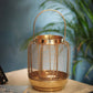 Classic Wire Metal Lantern, Gold - 10''X 6.2'' - Behoma