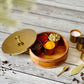 Classic Wood Masala Box - Gold - Behoma