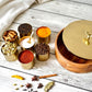 Classic Wood Masala Box - Gold - Behoma