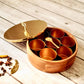 Classic Wood Masala Box - Gold - Behoma