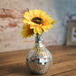 Disco Ball Glass Mosaic flower Vase, 7'' - Behoma