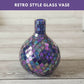 Disco Ball Glass Mosaic flower Vase, 7'' - Behoma