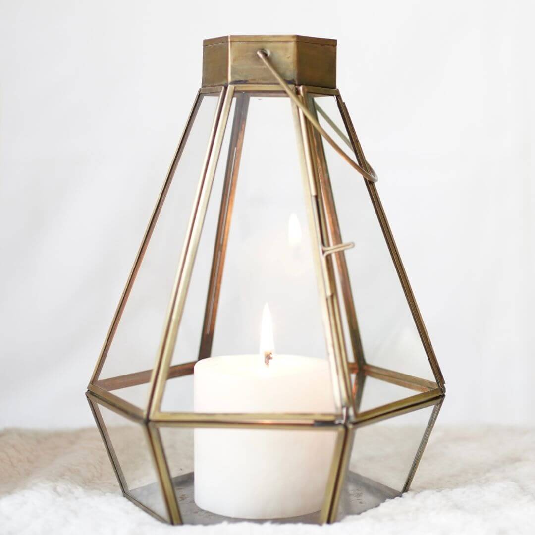 Drop Lantern, Antique Brass - 9.4'' & 7.2'' - Behoma