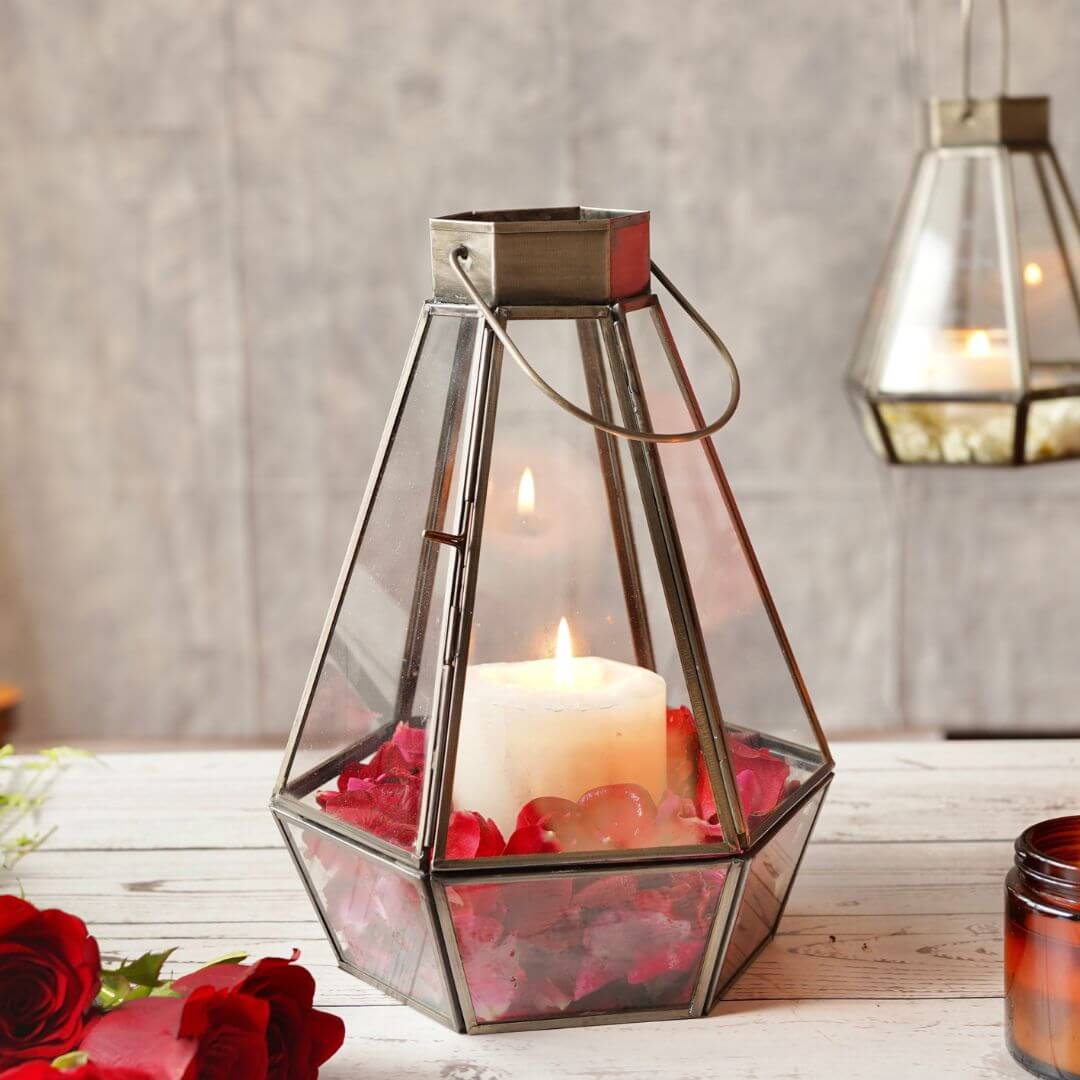 Drop Lantern, Nickel Black - 7.2''X 6.5'' - Behoma