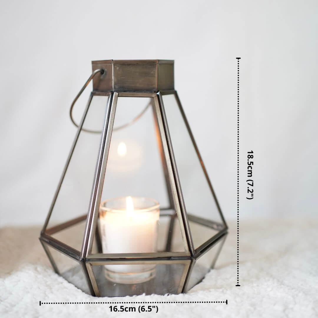 Drop Lantern, Nickel Black - 7.2''X 6.5'' - Behoma