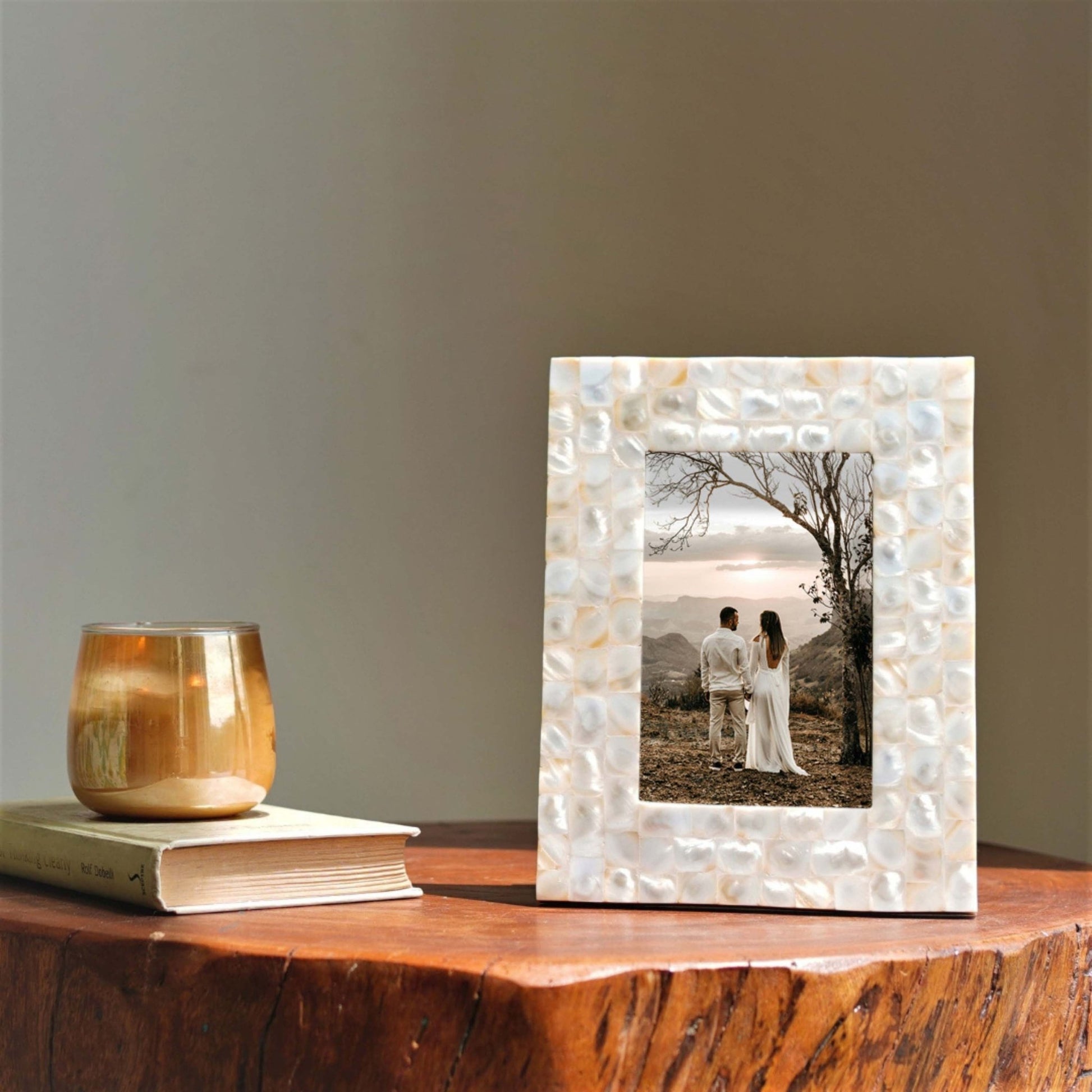 Elegant Pearl Photo Frame - Set of 2 (4x6 and 5x7) - Behoma