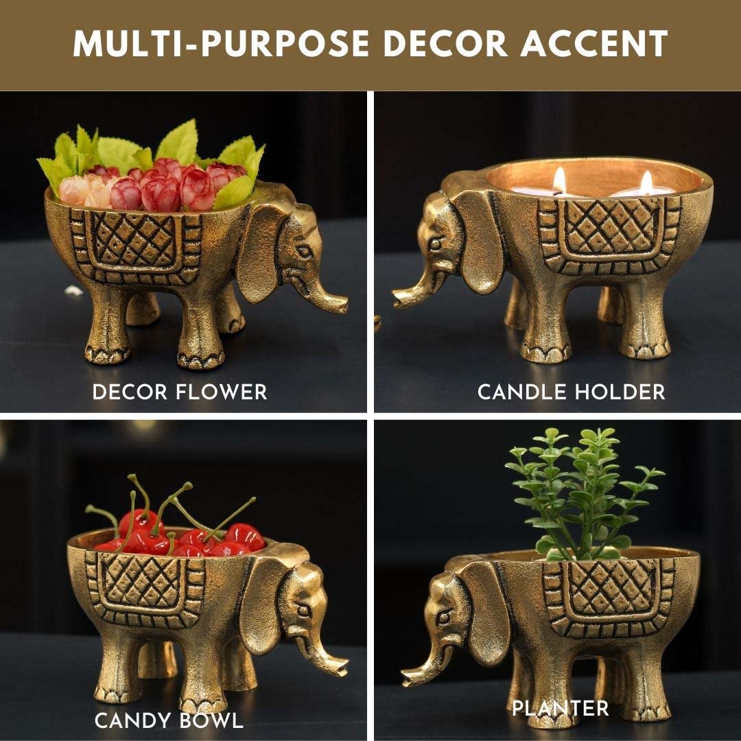 Elephant Metal Decorative Figure Set - Behoma