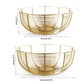 Fruit Basket Bowl, Gold - Set of 2 - Behoma